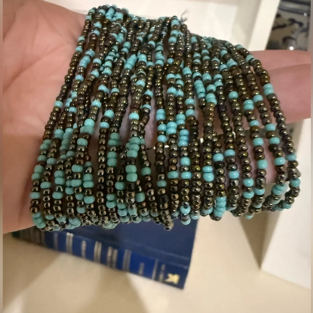 Multi-Strand Beaded Bracelet - Turquoise